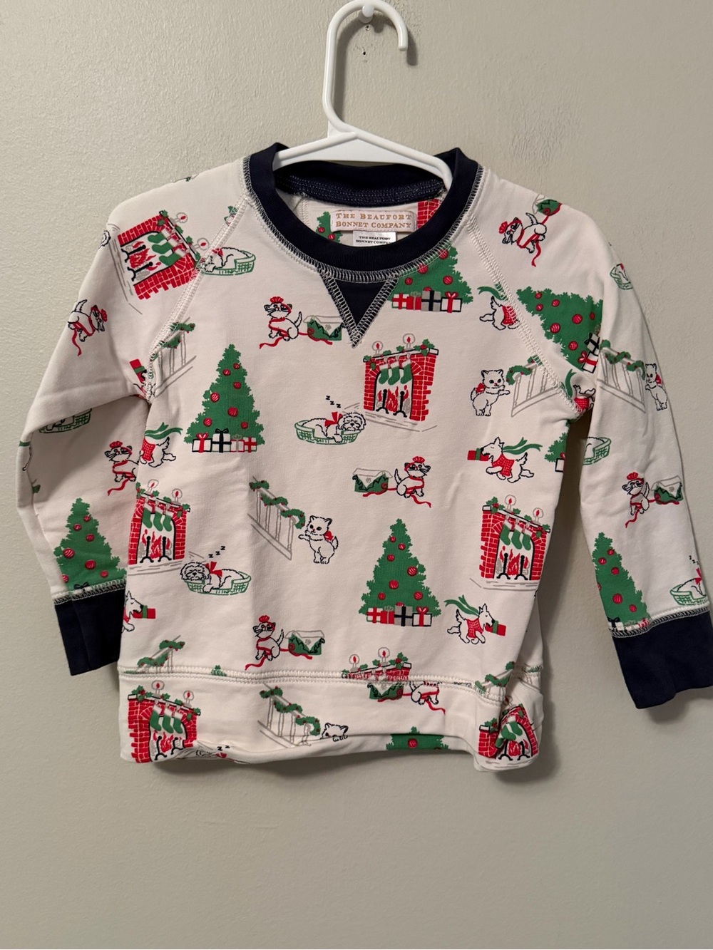 The Beaufort Bonnet Company Holiday Animal Print Crewneck